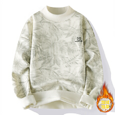 批发加绒加厚重磅<b class='q'>男士</b>冬季高领美式休闲长袖<b class='q'>卫衣</b>上班日常宽松潮流打底