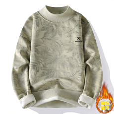 批发加绒加厚重磅<b class='q'>男士</b>冬季高领美式休闲长袖<b class='q'>卫衣</b>上班日常宽松潮流打底