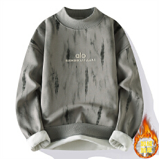 批发加绒加厚重磅<b class='q'>男士</b>冬季高领美式休闲长袖<b class='q'>卫衣</b>上班日常宽松潮流打底