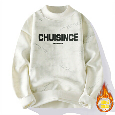 批发加绒加厚重磅<b class='q'>男士</b>冬季高领美式休闲长袖<b class='q'>卫衣</b>上班日常宽松潮流打底