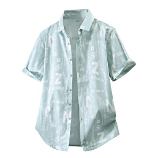 批发弹力轻商务夏季新款<b class='q'>男士</b><b class='q'>短袖</b>休闲<b class='q'>衬衫</b>韩版潮流修身竹纤维轻奢<b class='q'>衬衣</b>