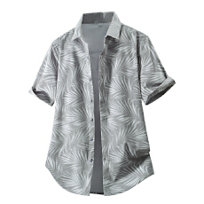 批发弹力轻商务夏季新款<b class='q'>男士</b><b class='q'>短袖</b>休闲<b class='q'>衬衫</b>韩版潮流修身竹纤维轻奢<b class='q'>衬衣</b>