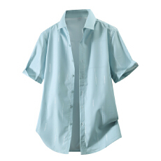批发弹力轻商务夏季新款<b class='q'>男士</b><b class='q'>短袖</b>休闲<b class='q'>衬衫</b>韩版潮流修身竹纤维轻奢<b class='q'>衬衣</b>