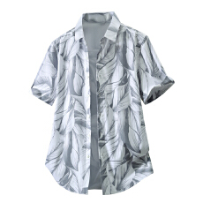 批发弹力轻商务夏季新款<b class='q'>男士</b><b class='q'>短袖</b>休闲<b class='q'>衬衫</b>韩版潮流修身竹纤维轻奢<b class='q'>衬衣</b>