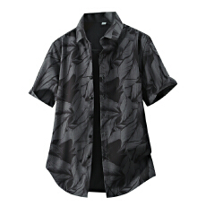 批发弹力轻商务夏季新款<b class='q'>男士</b><b class='q'>短袖</b>休闲<b class='q'>衬衫</b>韩版潮流修身竹纤维轻奢<b class='q'>衬衣</b>