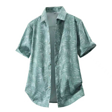 批发弹力轻商务夏季新款<b class='q'>男士</b><b class='q'>短袖</b>休闲<b class='q'>衬衫</b>韩版潮流修身竹纤维轻奢<b class='q'>衬衣</b>