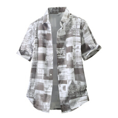 批发弹力轻商务夏季新款男士短袖休闲<b class='q'>衬衫</b>韩版潮流修身竹纤维轻奢<b class='q'>衬衣</b>