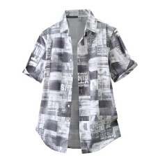 批发弹力轻商务夏季新款男士短袖休闲<b class='q'>衬衫</b>韩版潮流修身竹纤维轻奢<b class='q'>衬衣</b>