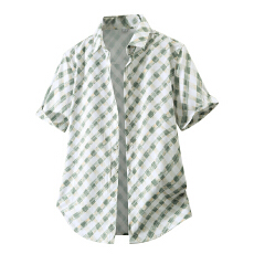 批发弹力轻商务夏季新款<b class='q'>男士</b><b class='q'>短袖</b>休闲<b class='q'>衬衫</b>韩版潮流修身竹纤维轻奢<b class='q'>衬衣</b>