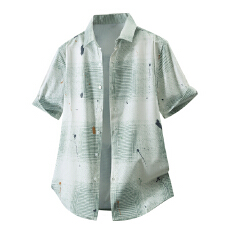 批发弹力轻商务夏季新款男士短袖休闲<b class='q'>衬衫</b>韩版潮流修身竹纤维轻奢<b class='q'>衬衣</b>