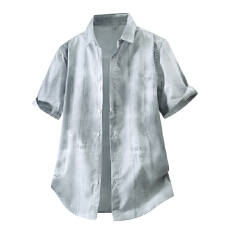 批发弹力轻商务夏季新款<b class='q'>男士</b><b class='q'>短袖</b>休闲<b class='q'>衬衫</b>韩版潮流修身竹纤维轻奢<b class='q'>衬衣</b>