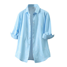 批发弹力轻商务夏季新款男士中袖休闲<b class='q'>衬衫</b>韩版潮流修身七分袖轻奢<b class='q'>衬衣</b>