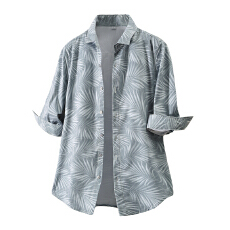 批发弹力轻商务夏季新款<b class='q'>男士</b>中袖休闲<b class='q'>衬衫</b>韩版潮流修身七分袖轻奢<b class='q'>衬衣</b>