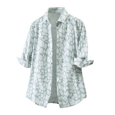 批发弹力轻商务夏季新款男士中袖休闲<b class='q'>衬衫</b>韩版潮流修身七分袖轻奢<b class='q'>衬衣</b>