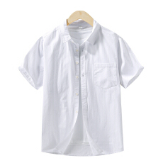 批发纯棉<b class='q'>日系</b>水洗<b class='q'>复古</b>短袖衬衫宽松商务休闲简约流行百搭舒适纯色衬衣