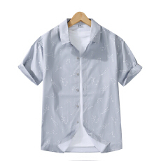 批发弹力<b class='q'>商务</b>男装薄款格子衬衫男士短袖韩版潮流休闲衬衣洋气百搭寸衣