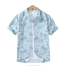 批发轻<b class='q'>商务</b>夏季新款男士短袖衬衫韩版潮流帅气修身衬衣青年休闲寸衫