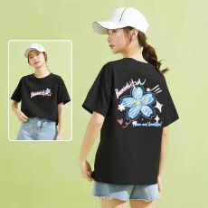 批发官图 抖音爆款180g/200g/220g纯棉宽松落肩中长<b class='q'>短袖</b><b class='q'>T</b><b class='q'>恤</b>女