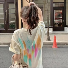 官图抖音小红书爆款180g/200g/220g纯棉宽松落肩短袖T恤女