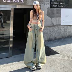 批发<b class='q'>实拍</b> 2026春<b class='q'>装</b>新款辣妹潮流阔腿<b class='q'>裤</b><b class='q'>直筒裤</b>女<b class='q'>装</b>牛仔<b class='q'>裤</b>