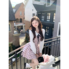 批发Q女家 芭蕾少女的礼物/甜美千金粉色蛋糕连衣裙秋冬生日高知短裙