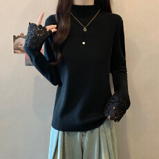 批发胖妹妹春装大码女装毛衣新款设计感正肩别致针织衫显瘦减龄上衣潮