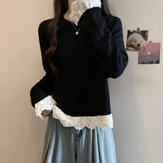 批发实拍 胖妹妹春装大码女装2026新款圆领毛衣显瘦宽松长袖韩版上衣