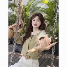 批发法式复古温柔<b class='q'>衬衫</b>女长袖2025新款春秋设计感宽松显瘦百搭小衫上衣