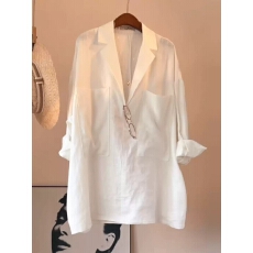 批发老钱风白色亚麻<b class='q'>西服</b>外套<b class='q'>女</b>秋季轻奢高级感气质宽松西装领外搭上衣