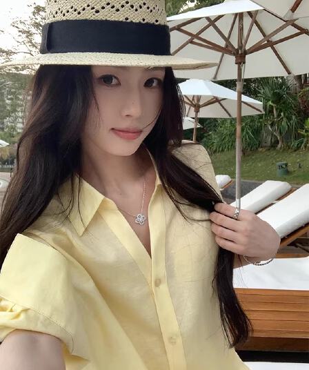 V넥 5 점 소매 여성 셔츠 루즈핏 캐주얼 출퇴근 셔츠 여성