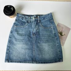 批发美式辣妹复古水洗做旧牛仔裙女<b class='q'>夏</b>季防走光半身裙包臀裙高腰短裙子