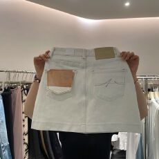 批发白色牛仔半身裙女夏季2026新款高腰韩版<b class='q'>百搭</b>收腰显瘦休闲牛仔短裙