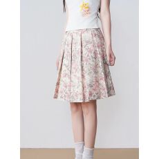 批发韩系温柔风碎花中裙子女2026年新款甜美减龄小众油画感百搭半身裙