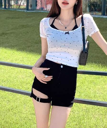 아메리칸 하이웨이스트 디자인 미니멀리즘 청바지 여성 2025 여름 신축성 반바지 여성 미니멀리즘 표지 고기 섹션 핫걸 핫 바지