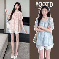 批发实拍孕妇装衬衫<b class='q'>夏</b>装2025新款孕妇<b class='q'>夏</b>装衬衣上衣宽松大码女时髦