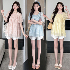 批发实拍<b class='q'>孕妇装</b>衬衫夏装2026新款<b class='q'>孕妇</b><b class='q'>夏装</b>衬衣上衣宽松大码女时髦