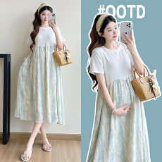 批发※大量※实拍※<b class='q'>孕妇</b><b class='q'>夏装</b>连衣裙2026新款<b class='q'>孕妇</b><b class='q'>夏季</b>中长款拼接假两件