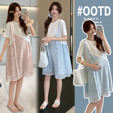 批发※实拍※<b class='q'>孕妇</b><b class='q'>夏装</b>连衣裙2026新款<b class='q'>孕妇</b><b class='q'>夏季</b>中长款<b class='q'>孕妇</b><b class='q'>假两件</b>连衣裙