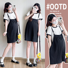 批发实拍夏季<b class='q'>孕妇</b><b class='q'>套装</b>2026新款<b class='q'>孕妇</b><b class='q'>夏装</b>时尚<b class='q'>T</b><b class='q'>恤</b>短袖吊带裤两件套
