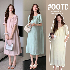 批发实拍#有口袋#<b class='q'>孕妇装</b>连衣裙夏装新款雪纺裙<b class='q'>中长款</b>宽松2026新款