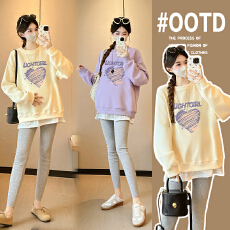 批发实拍<b class='q'>孕妇</b><b class='q'>套装</b>春装2026新款<b class='q'>孕妇装</b>卫衣春秋上衣加<b class='q'>打底裤</b>两件套