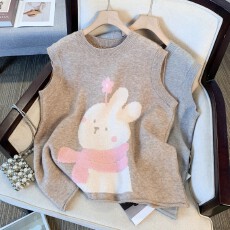 批发孕妇装毛衣马甲小个子大码针织背心外穿坎肩洋气秋<b class='q'>冬</b>时尚洋气内搭