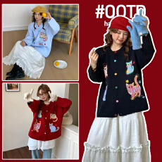 孕妇装秋冬2025秋季外穿新款时尚百搭休闲刺绣单排扣开衫上衣外套