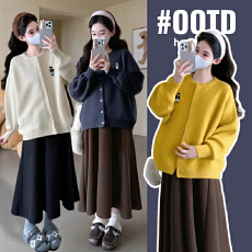 批发实拍厚实大板型毛衣开衫2025秋季新款慵懒风秋冬针织衫孕妇装外套