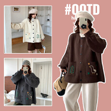 批发实拍高级感孕妇设计感毛衣开衫秋冬装2025新款慵懒风宽松针织外套