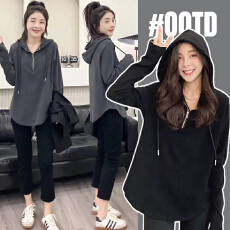 批发2026春装新款孕妇装<b class='q'>卫衣</b>秋装新款连帽外套上衣春秋宽松外出<b class='q'>长袖</b>