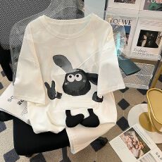 批发实拍纯棉孕妇装上衣<b class='q'>夏</b>装2026新款立体小羊T恤衫宽松大码短袖