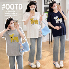 批发实拍有货雪花棉透气不闷热，<b class='q'>孕妇</b><b class='q'>装上</b>衣夏装新款卡通<b class='q'>T</b><b class='q'>恤</b>宽松