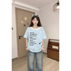 批发新款孕妇装夏季撞色拼接假两件短袖T恤夏季新款扎染水洗宽松上衣