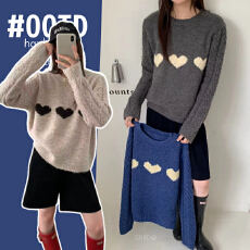 批发实拍孕妇装时尚套头毛衣女秋冬新款学院风套头上衣中长款2026新款
